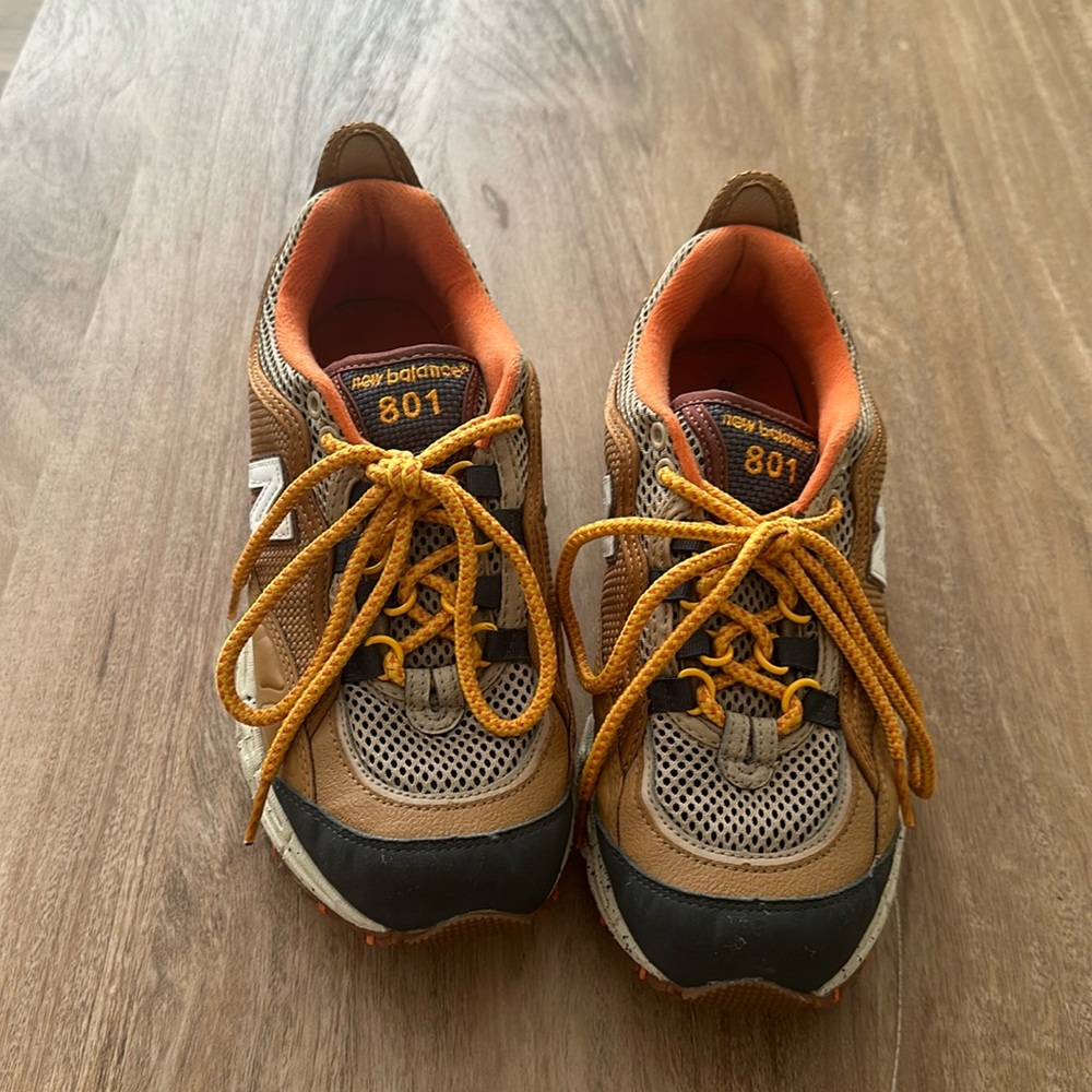 New Balance 801 Brown Tan Orange Sneakers
